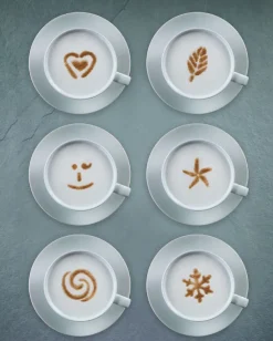 Aerolatte Cacaostrooier Cappuccino Artist - met 6 Sjablonen