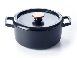 Alva Braadpan met deksel - Dutch Oven Nori Gietijzer ø 26 cm + Gratis handvaten - geëmailleerde anti-aanbaklaag