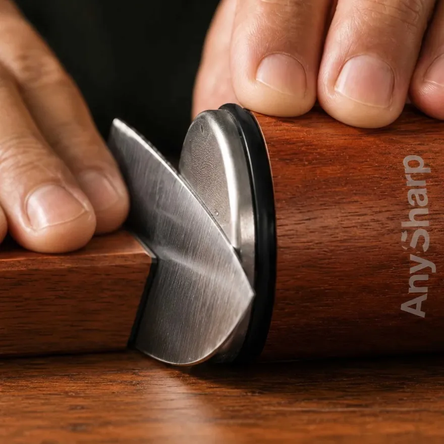 AnySharp Rollende Messenslijper met Magnetische Hoekgeleider