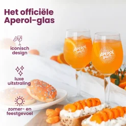 Aperol Spritz Glazen - 450 ml - Officieel Glas - 6 stuks