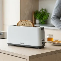 Argon Broodrooster Mat Wit - 1 Lange Sleuf - 900 W