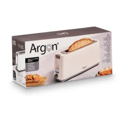Argon Broodrooster Mat Wit - 1 Lange Sleuf - 900 W