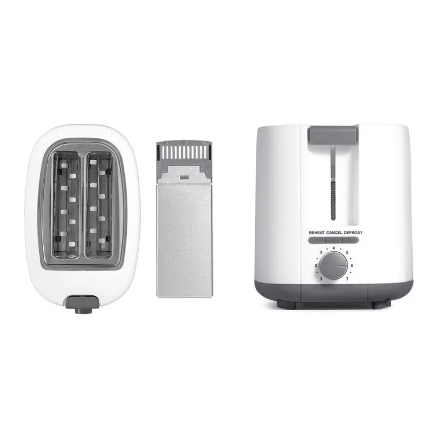 Argon Broodrooster Mat Wit - 2 Sleuven - 750 W