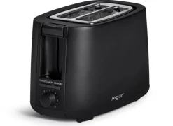Argon Broodrooster Mat Zwart - 2 Sleuven - 750 W