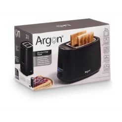 Argon Broodrooster Mat Zwart - 2 Sleuven - 750 W