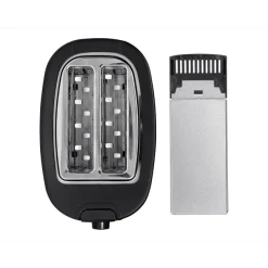 Argon Broodrooster Mat Zwart - 2 Sleuven - 750 W