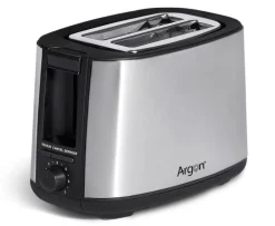 Argon Broodrooster RVS / Mat Zwart - 2 Sleuven - 750 W