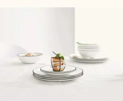 ASA Selection Dinerborden A Table Ligne Noire ø 26.5 cm - 4 stuks