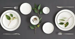 ASA Selection Serviesset A Table Ligne Noire 18-delig / 6 personen - 6 dinerborden, 6 ontbijtborden en 6 pastaborden