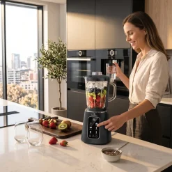 Berlinger Haus Blender Digitaal Mat Antraciet - Glazen Kan - 1.5 Liter - 1000W