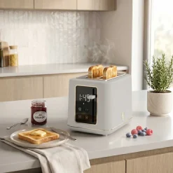 Berlinger Haus Broodrooster Digitaal Mat Crème - 2 Sleuven - 870W