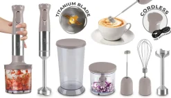 Berlinger Haus Draadloze Staafmixer set Taupe – 6-in-1 – 800 W