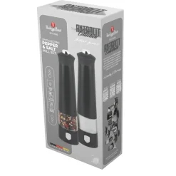 Berlinger Haus Elektrische Peper- en Zoutmolen Set Mat Antraciet - Keramische Molen - 2-Delig