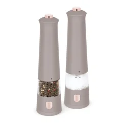 Berlinger Haus Elektrische Peper- en Zoutmolen Set Taupe - Keramische Molen - 2-Delig