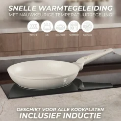 Berlinger Haus Koekenpan Mat Crème ø 20 cm - geschikt voor alle warmtebronnen - standaard anti-aanbaklaag