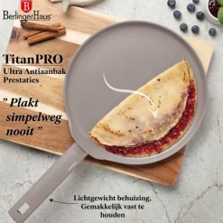Berlinger Haus Pannenkoekenpan Taupe ø 28 cm - geschikt voor alle warmtebronnen - standaard anti-aanbaklaag