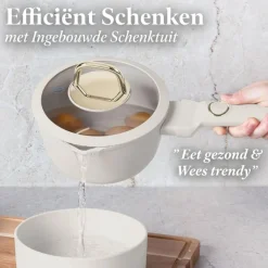 Berlinger Haus Pannenset Mat Crème 11-Delig - Kookpan ø 20, 24, 28 cm, Koekenpan ø 24, 28 cm & Steelpan ø 16 cm - Geschikt voor alle warmtebronnen