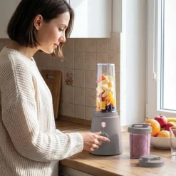 Berlinger Haus Smoothie Blender to Go Taupe - Inclusief 2 Bekers - 320W