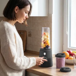 Berlinger Haus Smoothie Blender to Go Mat Antraciet - Inclusief 2 Bekers - 320W