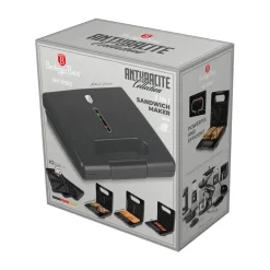 Berlinger Haus Tosti-ijzer 3-in-1 Mat Antraciet - Uitneembare Platen - Wafel & Grill - 780W