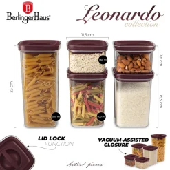 Berlinger Haus Voorraadpottenset Mat Bordeaux 5-delig