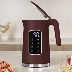 Berlinger Haus Waterkoker Digitaal Mat Bordeaux - Temperatuurinstelling - 1.7 Liter - 2200W