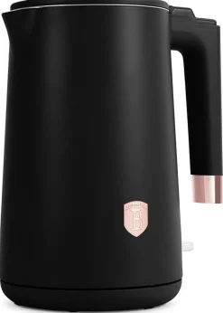 Berlinger Haus Waterkoker Dubbelwandig Zwart Rosègoud - 1.7 Liter - 1800W