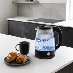 Berlinger Haus Waterkoker Glas Zwart Rosègoud - 1.7 Liter - 2200W