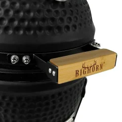 Bighorn Barbecue Kamado Keramiek Mat Zwart - 13 Inch - Houtskool BBQ - Incl. Pizzasteen - 27 cm