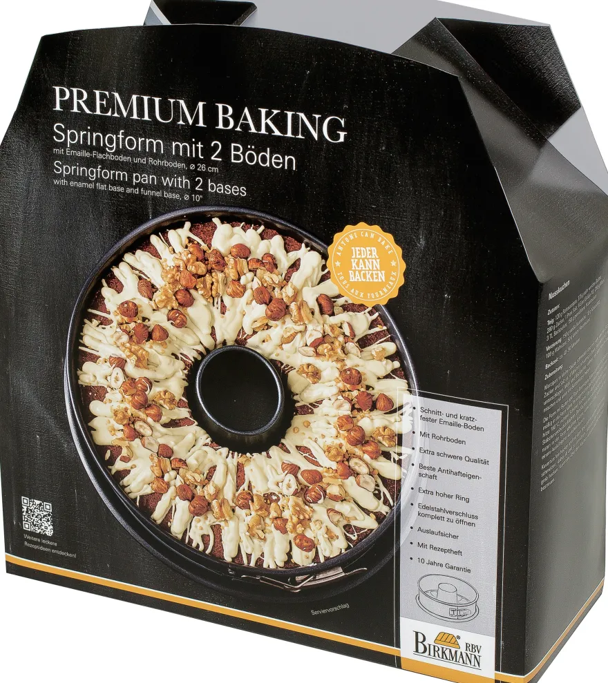 Birkmann Springvorm Premium Baking met 2 Bodems - Geëmailleerde bodem - PFOA-vrij - ø 26 cm