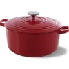 BK Braadpan Bourgogne Chili Red Gietijzer ø 24 cm / 4.2 liter - geëmailleerde anti-aanbaklaag