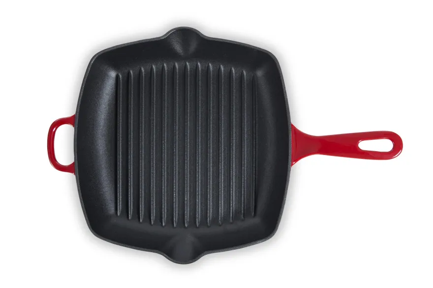 BK Grillpan Bourgogne Chili Red Gietijzer 26 x 26 cm - geëmailleerde anti-aanbaklaag