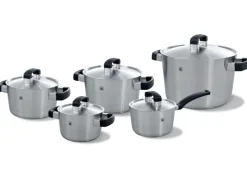 BK Pannenset Conical Cool 5-delig - RVS - Kookpan ø 16, 18, 20, 24 cm & Steelpan ø 16 cm