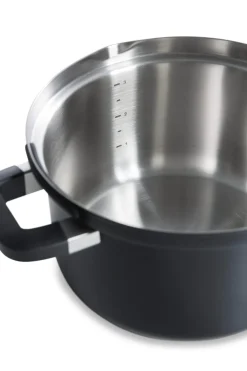 BK Pannenset Flow Cool Zwart 4-delig - RVS - Kookpan ø 16, 18, 20 cm & Steelpan ø 16 cm