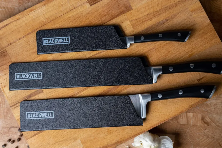 Blackwell Mesbeschermer - Universeel - Zwart - Voor messen met een lemmet tot 26 cm