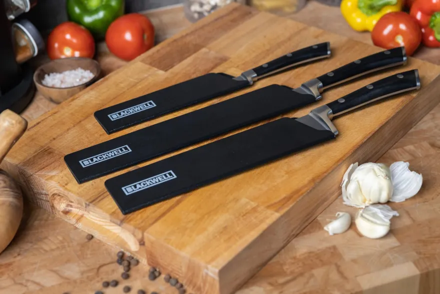Blackwell Mesbeschermer - Universeel - Zwart - Voor messen met een lemmet tot 15 cm