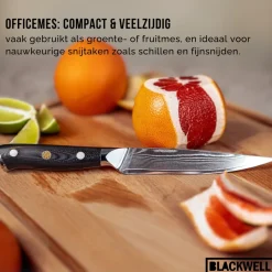 Blackwell Officemes Japanse stijl - 67 lagen damaststaal - VG10 - 12,5 cm