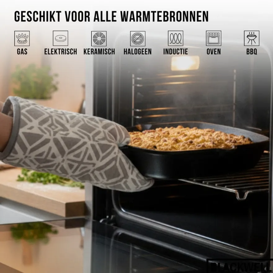 Blackwell Ovenschaal Cast Iron Gietijzer - 25 x 25 cm / 2 Liter - zonder anti-aanbaklaag