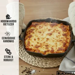 Blackwell Ovenschaal Cast Iron Gietijzer - 25 x 25 cm / 2 Liter - zonder anti-aanbaklaag
