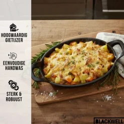 Blackwell Ovenschaal Cast Iron Gietijzer Ovaal 21 x 15 x 4 cm - zonder anti-aanbaklaag