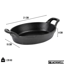 Blackwell Ovenschaal Cast Iron Gietijzer Ovaal 21 x 15 x 4 cm - zonder anti-aanbaklaag
