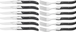 Blackwell Steakbestek Laguiole - Steakmessen & Steakvorken - Pakkahout - 12 Stuks