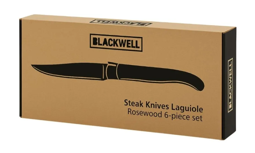 Blackwell Steakmessen Laguiole - Rozenhout - 6 Stuks
