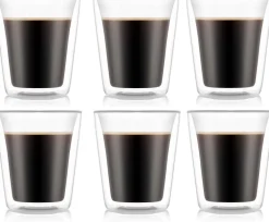 Bodum Dubbelwandige koffie- / theeglazen Canteen - gepatenteerd ventiel - 200 ml - 6 stuks