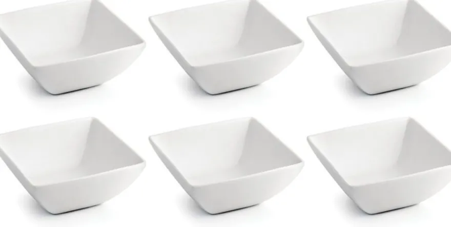 BonBistro Kommen Yong Squito 18 x 18 cm - Wit - 6 stuks