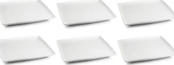 BonBistro Ontbijtborden / Dessertborden Yong Squito 23 x 23 cm - Wit - 6 stuks