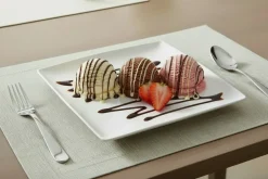 BonBistro Ontbijtborden / Dessertborden Yong Squito 18 x 18 cm - Wit - 6 stuks