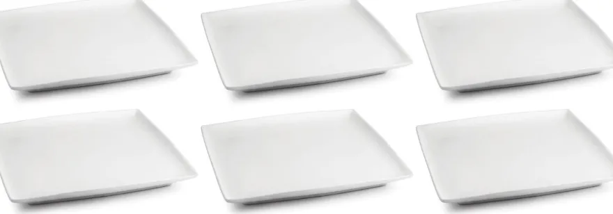 BonBistro Petitfour Bordjes Yong Squito 10 x 10 cm - Wit - 6 stuks