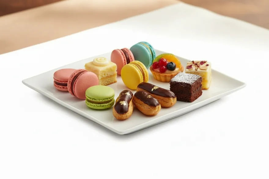 BonBistro Petitfour Bordjes Yong Squito 10 x 10 cm - Wit - 6 stuks