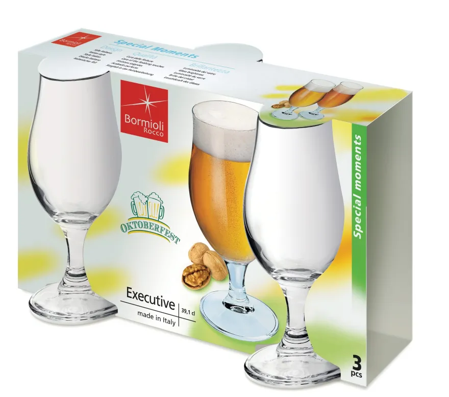 Bormioli Bierglazen Executive - 375 ml - 3 stuks